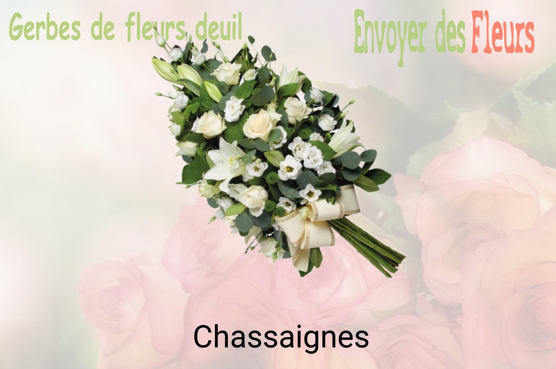 Gerbe de fleurs de deuil livrée à Chassaignes
